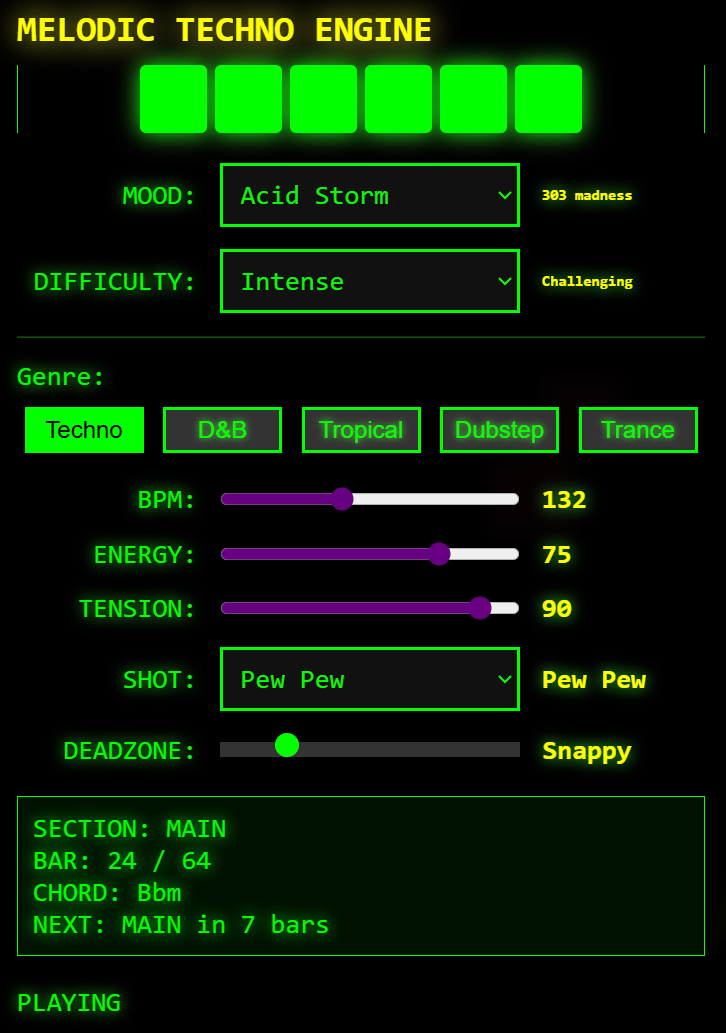 Music Engine Controls